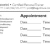 business card back appointment 12
