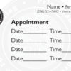 business card back appointment 17