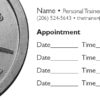 business card back appointment 21