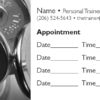 business card back appointment 22