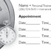 business card back appointment 23