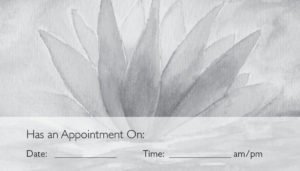 business card back appointment 31