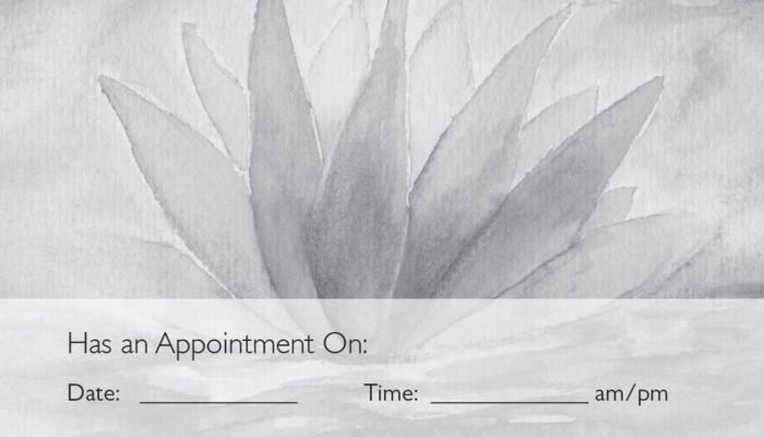 business card back appointment 31