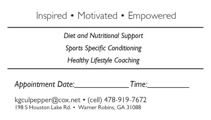 business card back appointment 32