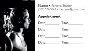 business card back appointment 33