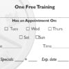 business card back appointment 9